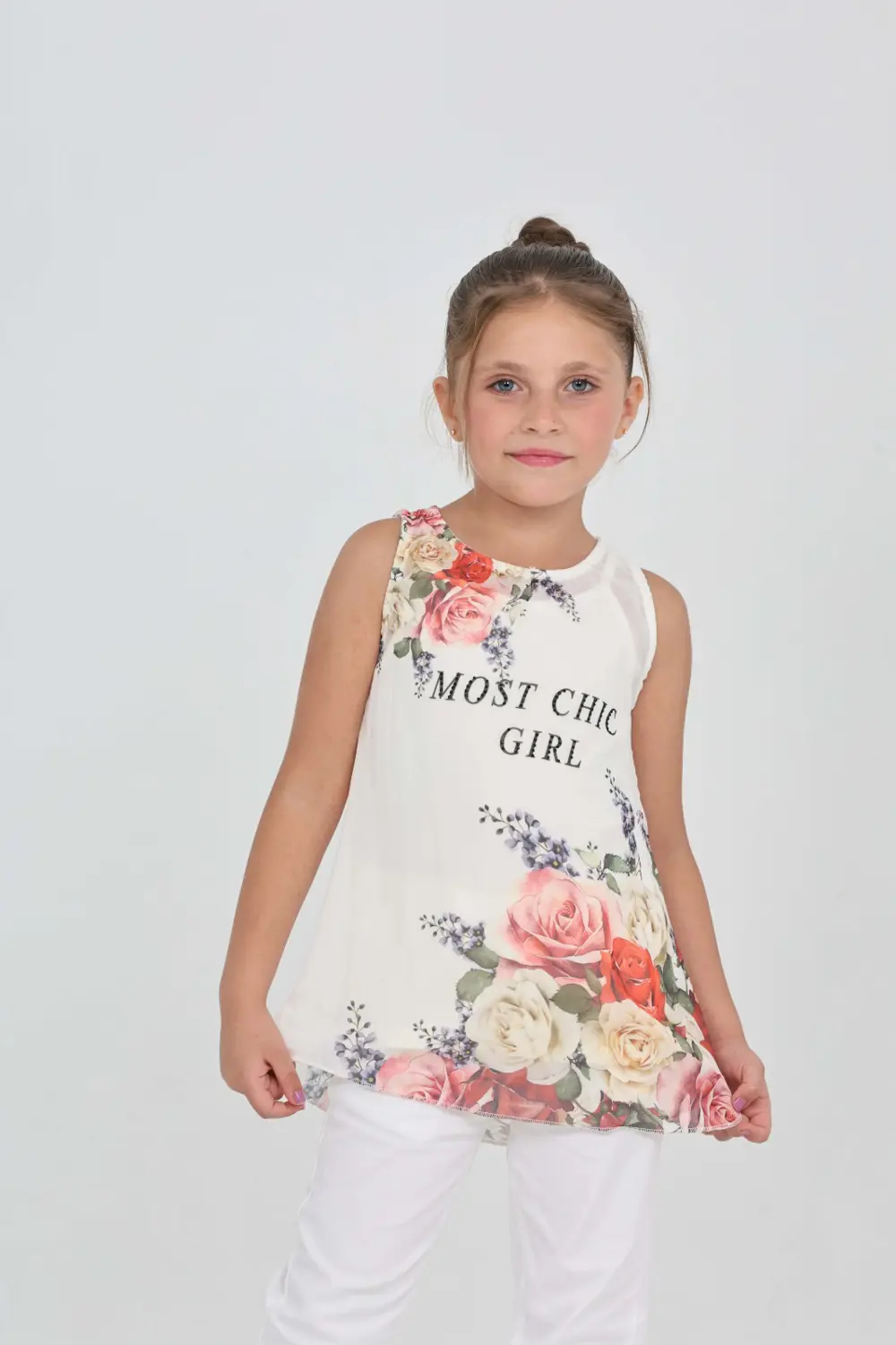 Toontoy Kız Çocuk Atlet Most Chic Girl Baskılı