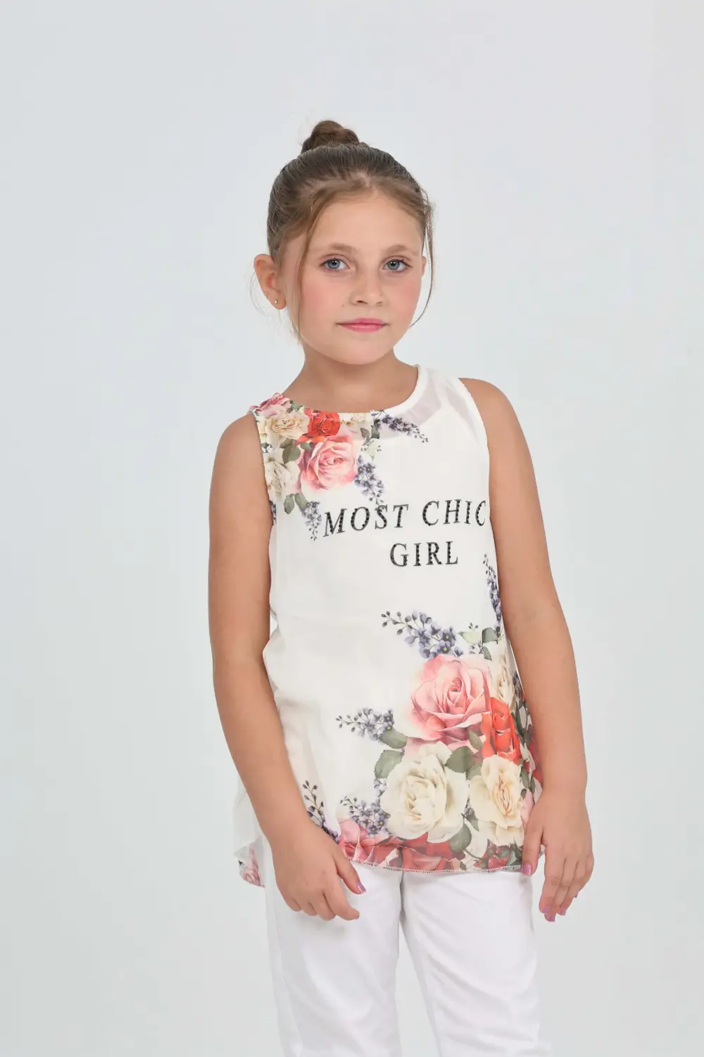 Toontoy Kız Çocuk Atlet Most Chic Girl Baskılı