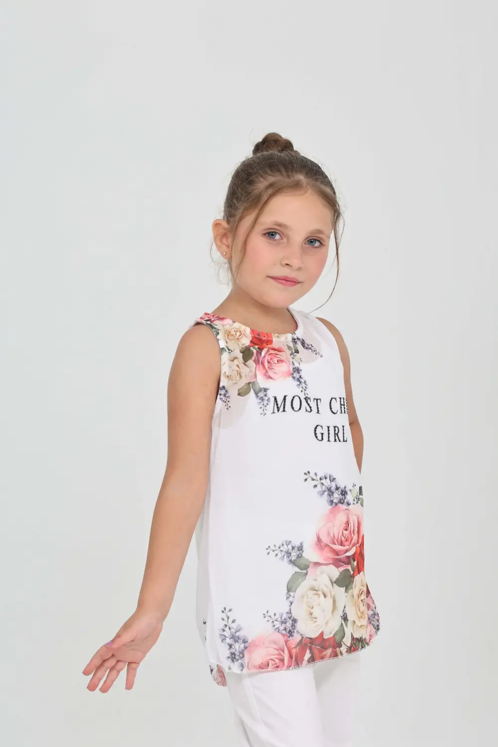 Toontoy Kız Çocuk Atlet Most Chic Girl Baskılı