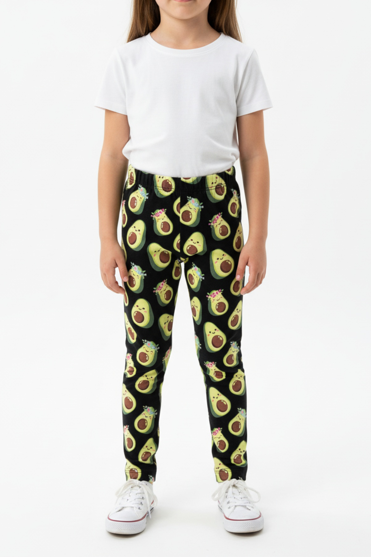 Toontoy Kız Çocuk Baskılı Yüksek Bel Basic Tayt