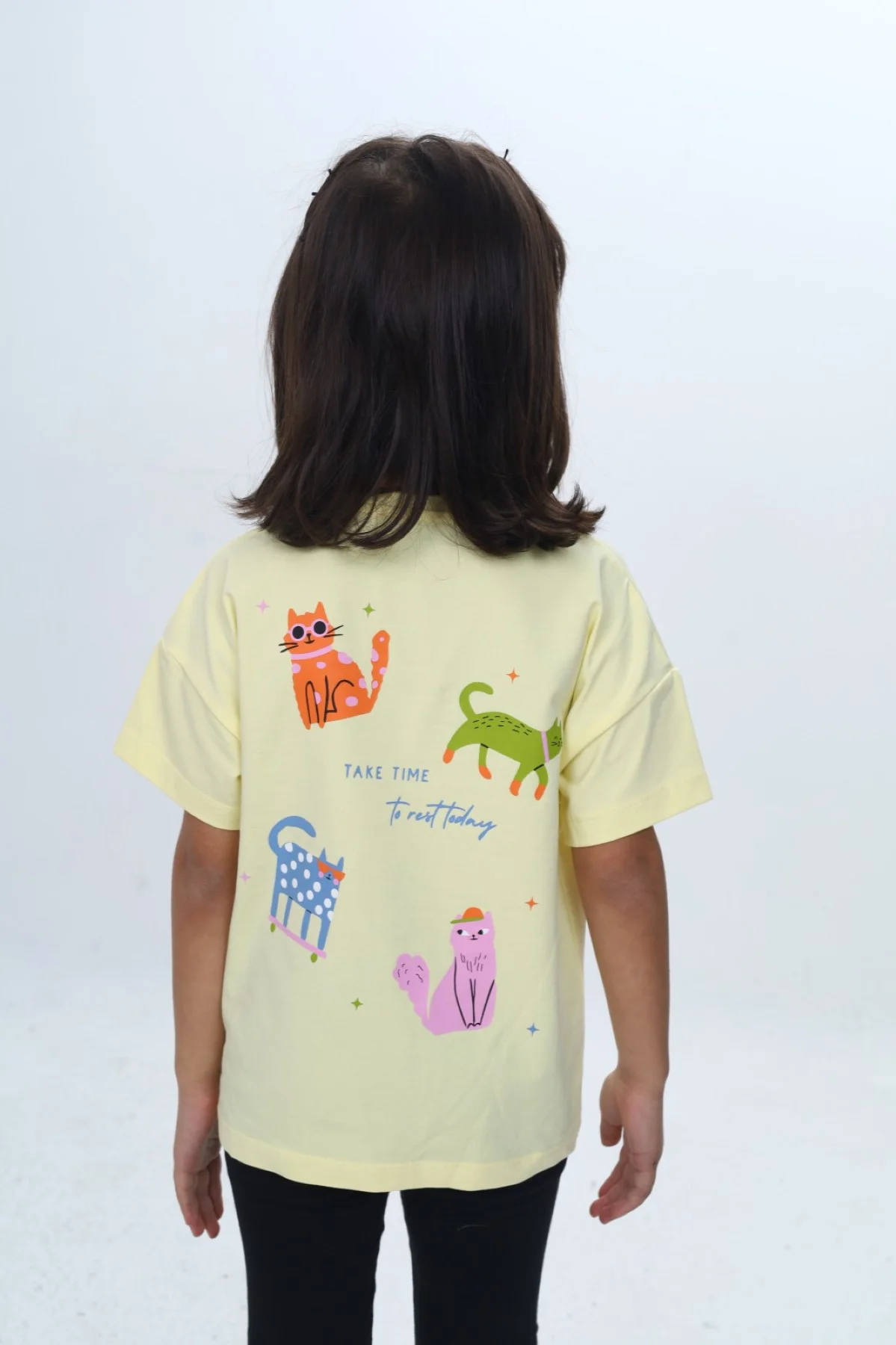 Toontoy Kız Çocuk Baskılı Bisiklet Yaka Kısa Kollu Tişört 24979