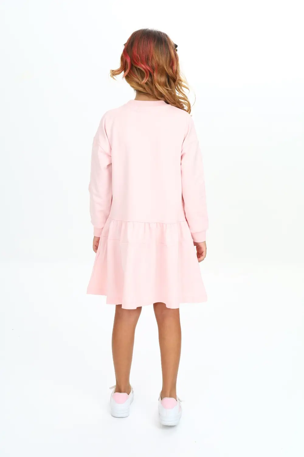 Toontoy Kız Çocuk Baskılı Elbise