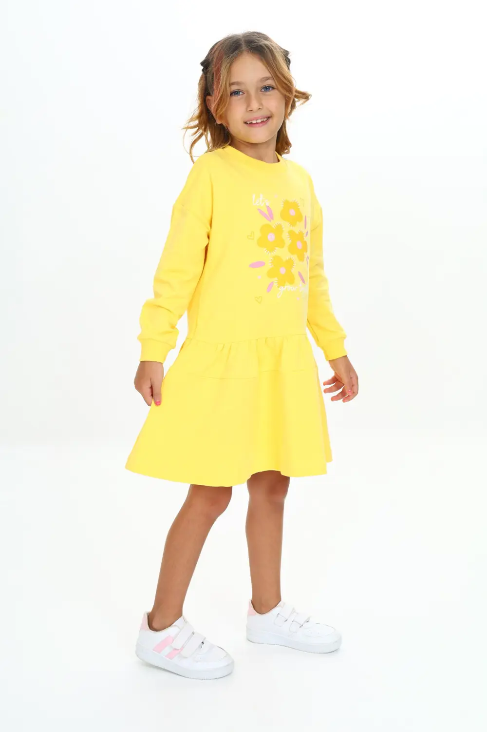 Toontoy Kız Çocuk Baskılı Elbise