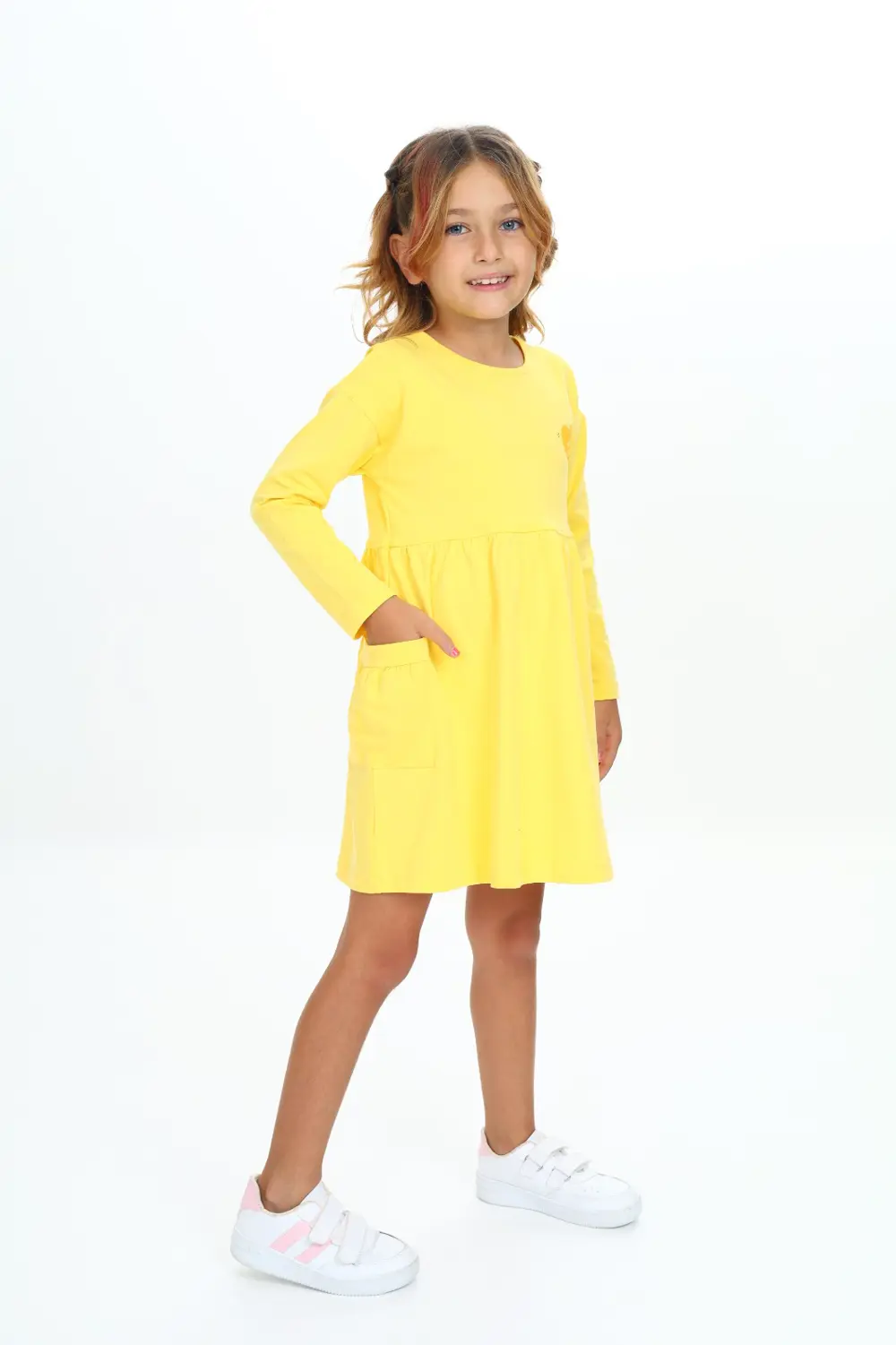 Toontoy Kız Çocuk Baskılı Elbise