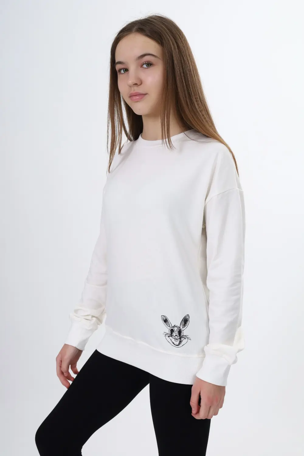 Toontoy Kız Çocuk Baskılı Sweatshirt