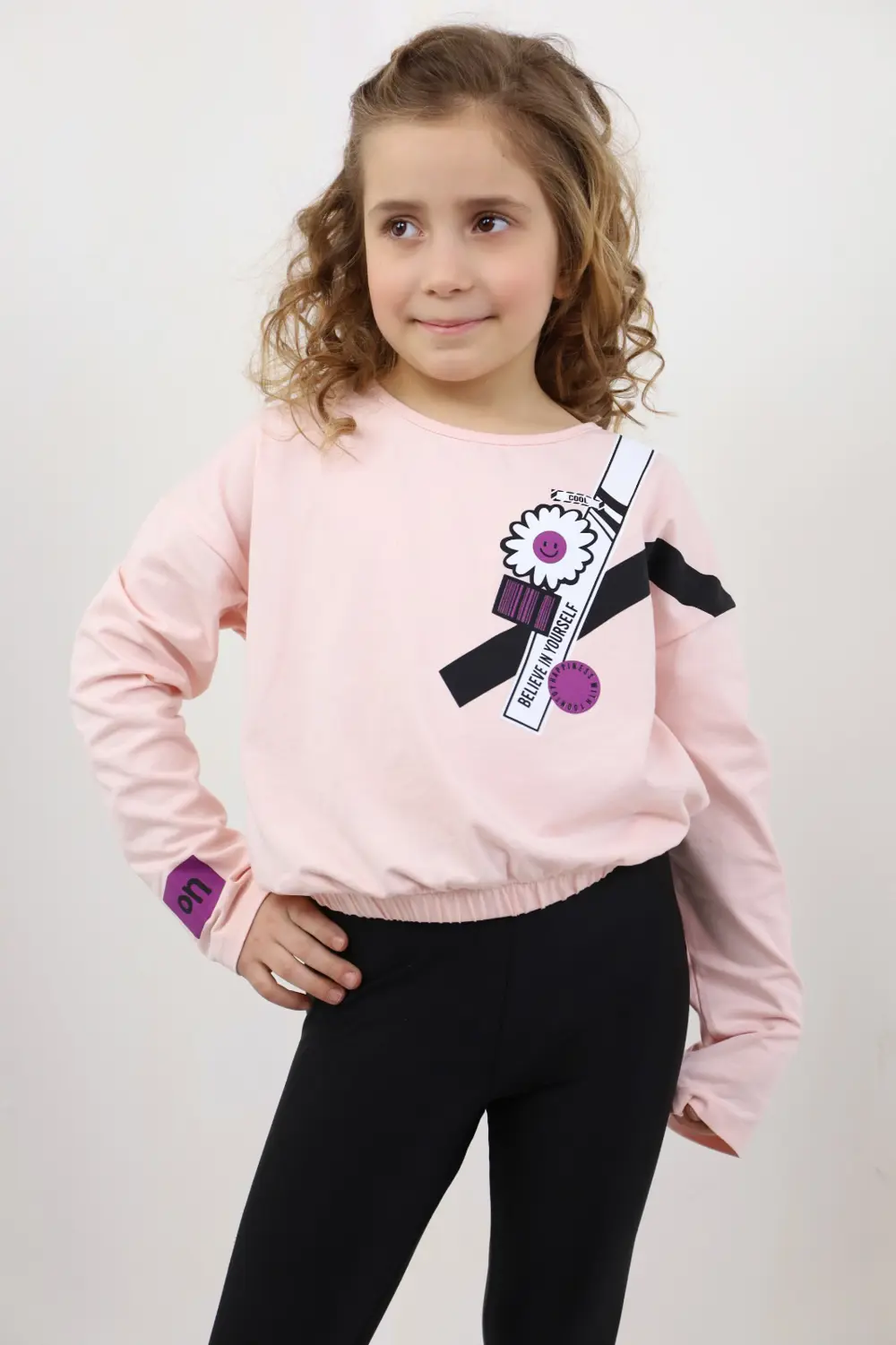 Toontoy Kız Çocuk Baskılı Tişört