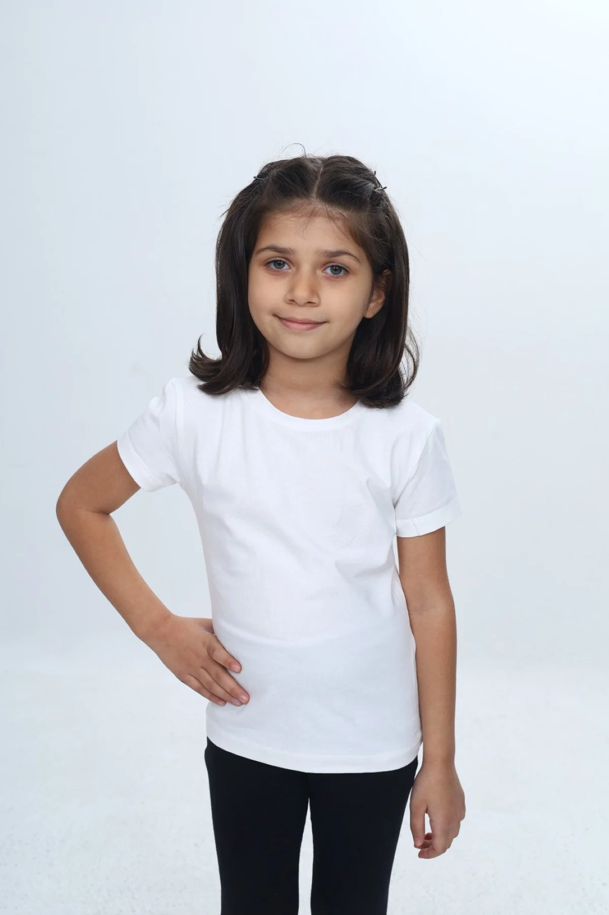 Toontoy Kız Çocuk Bisiklet Yaka Kısa Kollu Tişört 24968