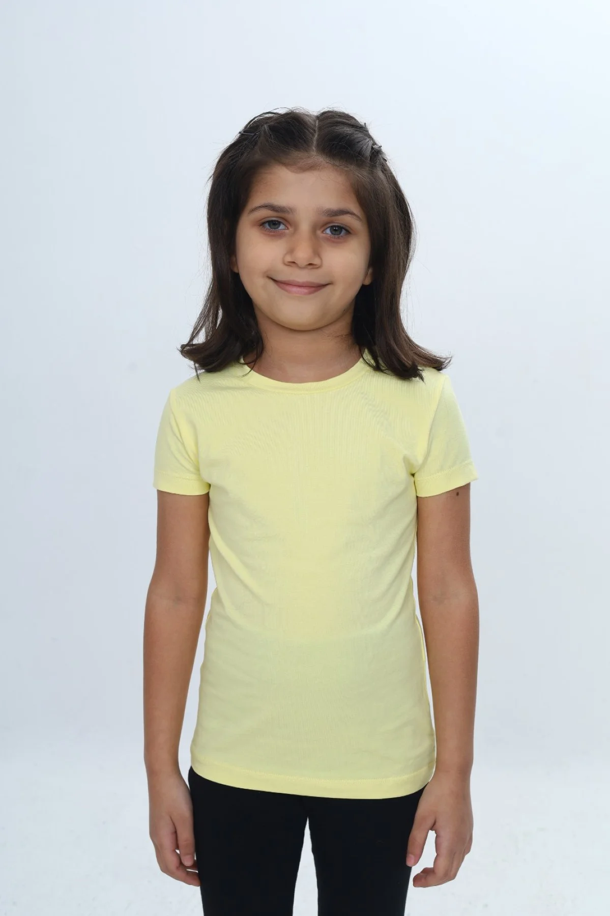 Toontoy Kız Çocuk Bisiklet Yaka Kısa Kollu Tişört 24968