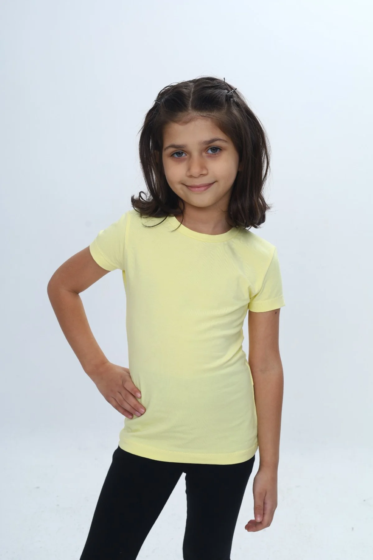 Toontoy Kız Çocuk Bisiklet Yaka Kısa Kollu Tişört 24968