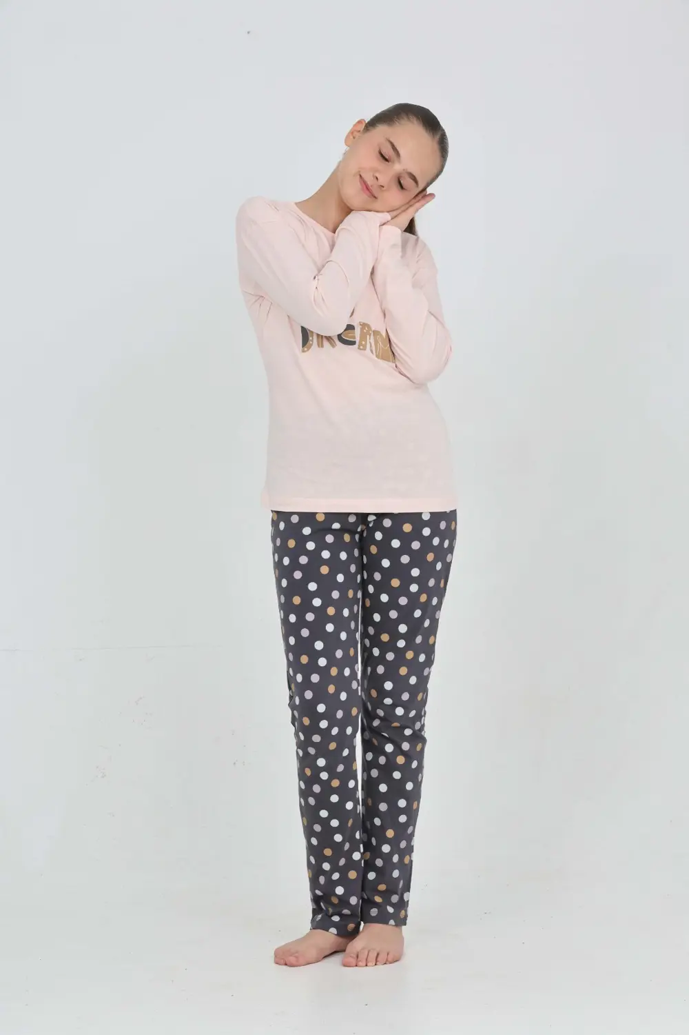 Toontoy Kız Çocuk Big Dream Baskılı Pijama Takım