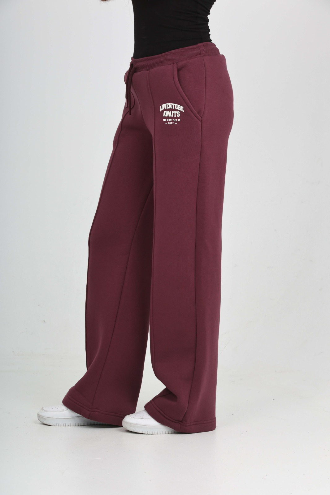 Toontoy Kız Çocuk Bol Paça Baskılı Eşofman Alt