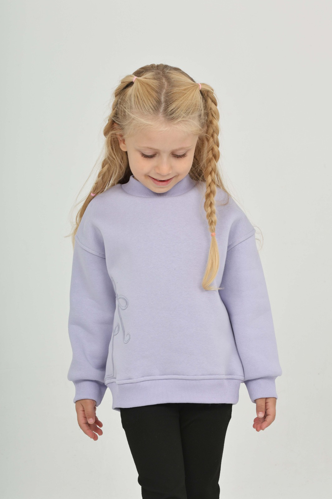 Toontoy Kız Çocuk Eva Fiyonk Nakışlı Sweatshırt