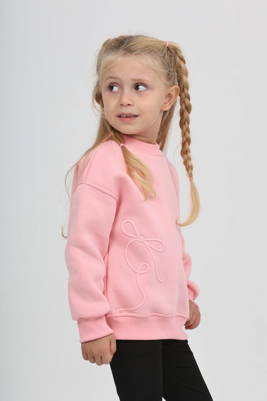 Toontoy Kız Çocuk Eva Fiyonk Nakışlı Sweatshırt