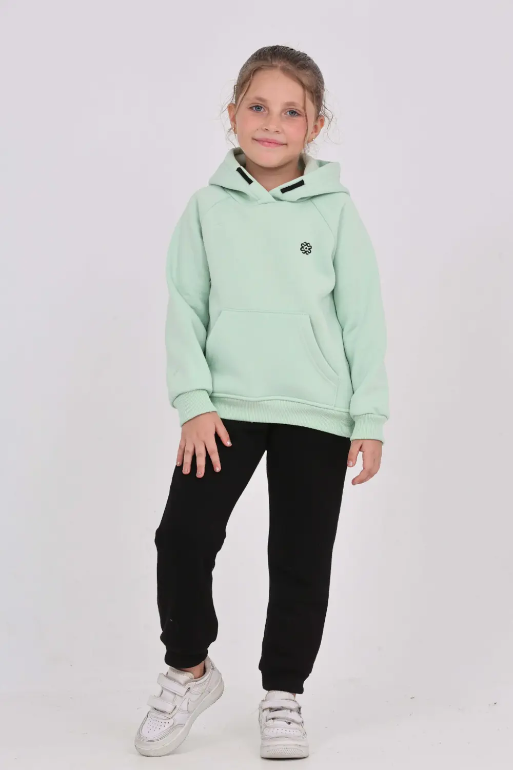 Toontoy Kız Çocuk Garni Nakışlı Eşofman Takım