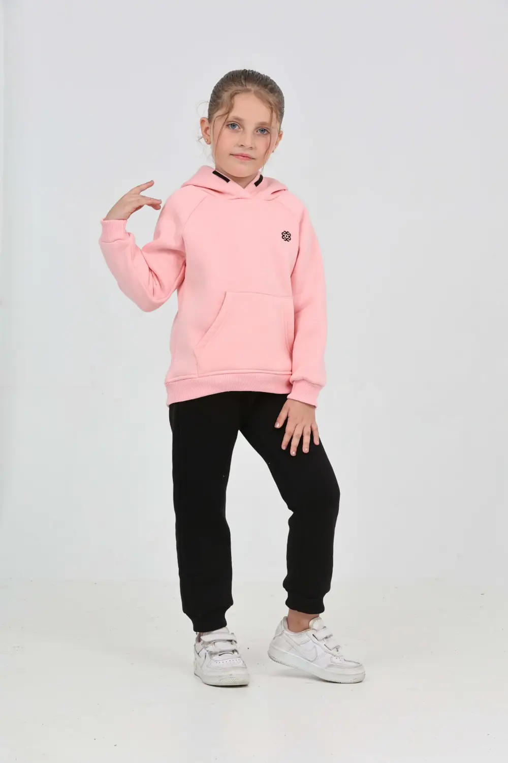 Toontoy Kız Çocuk Garni Nakışlı Eşofman Takım