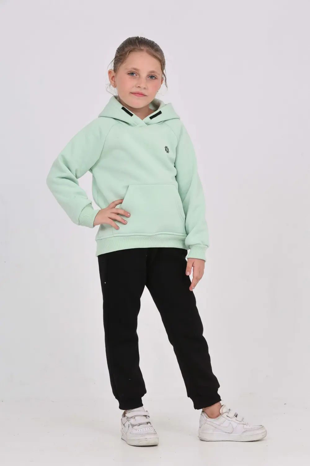 Toontoy Kız Çocuk Garni Nakışlı Eşofman Takım