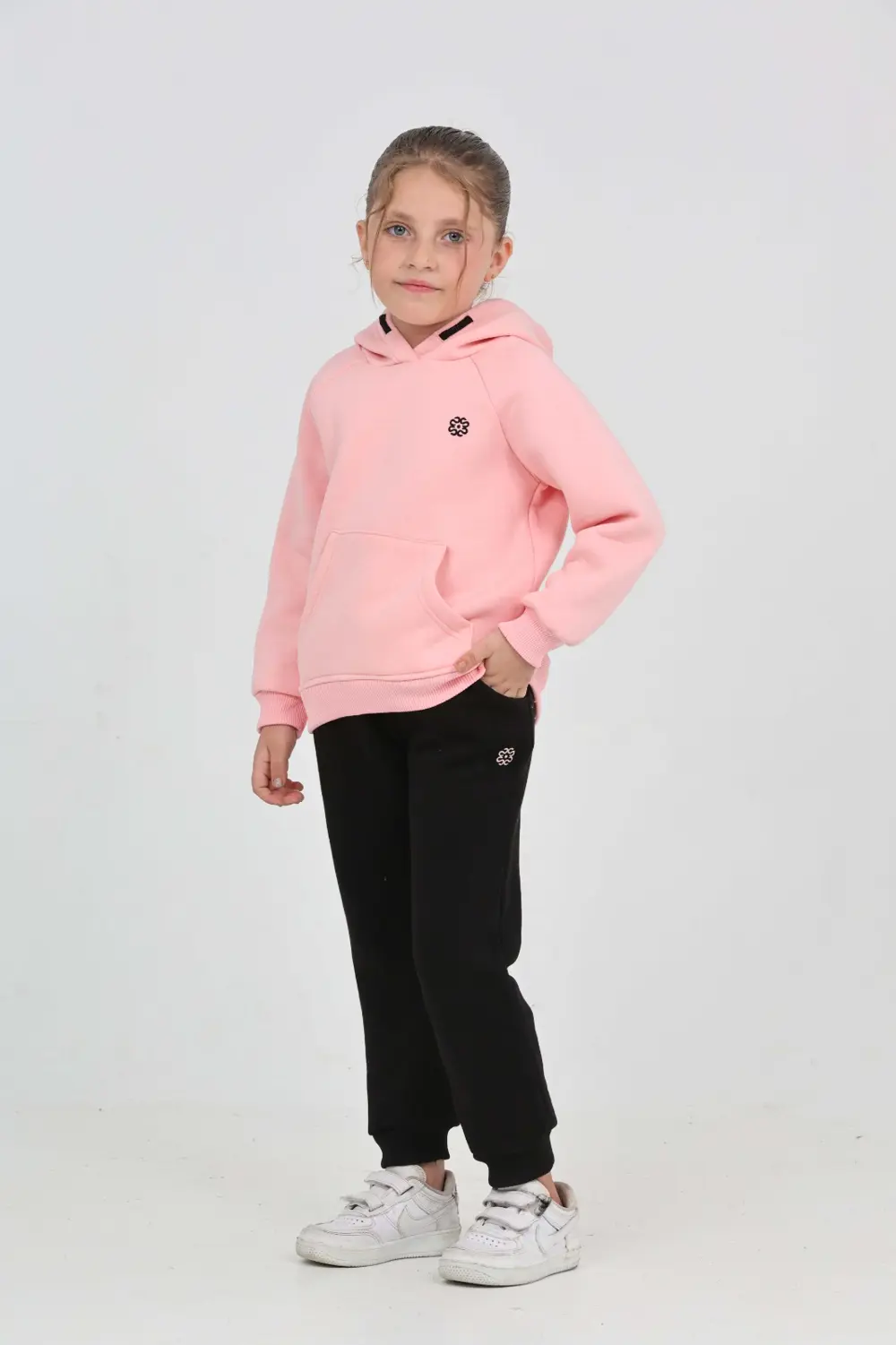 Toontoy Kız Çocuk Garni Nakışlı Eşofman Takım