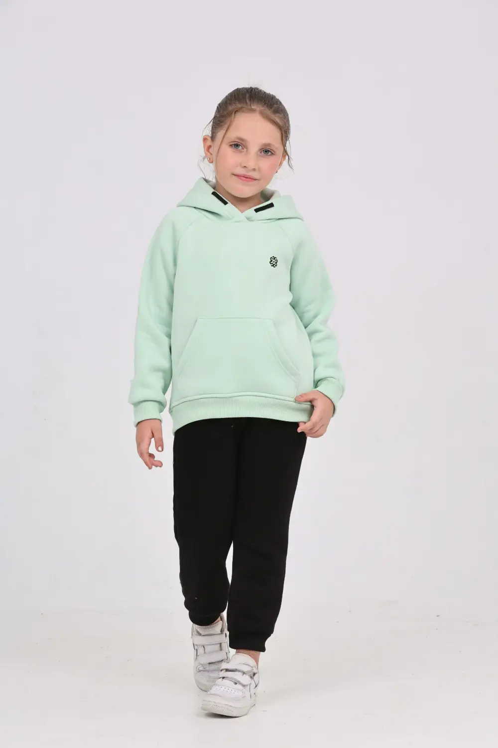 Toontoy Kız Çocuk Garni Nakışlı Eşofman Takım