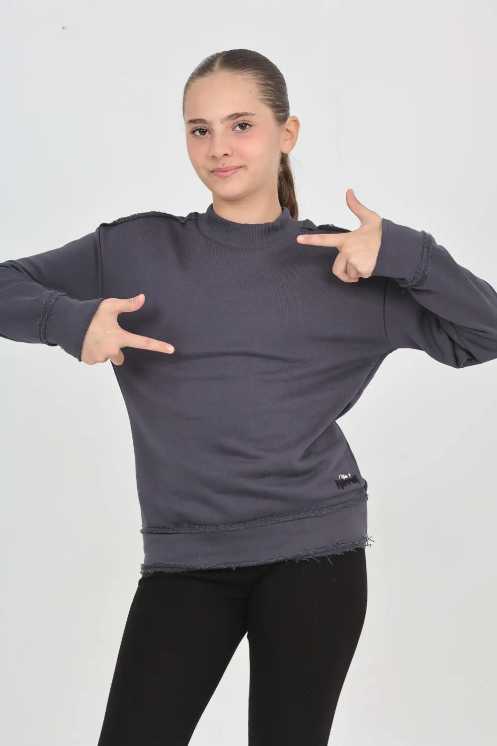 Toontoy Kız Çocuk Happen Nakışlı Sweatshırt