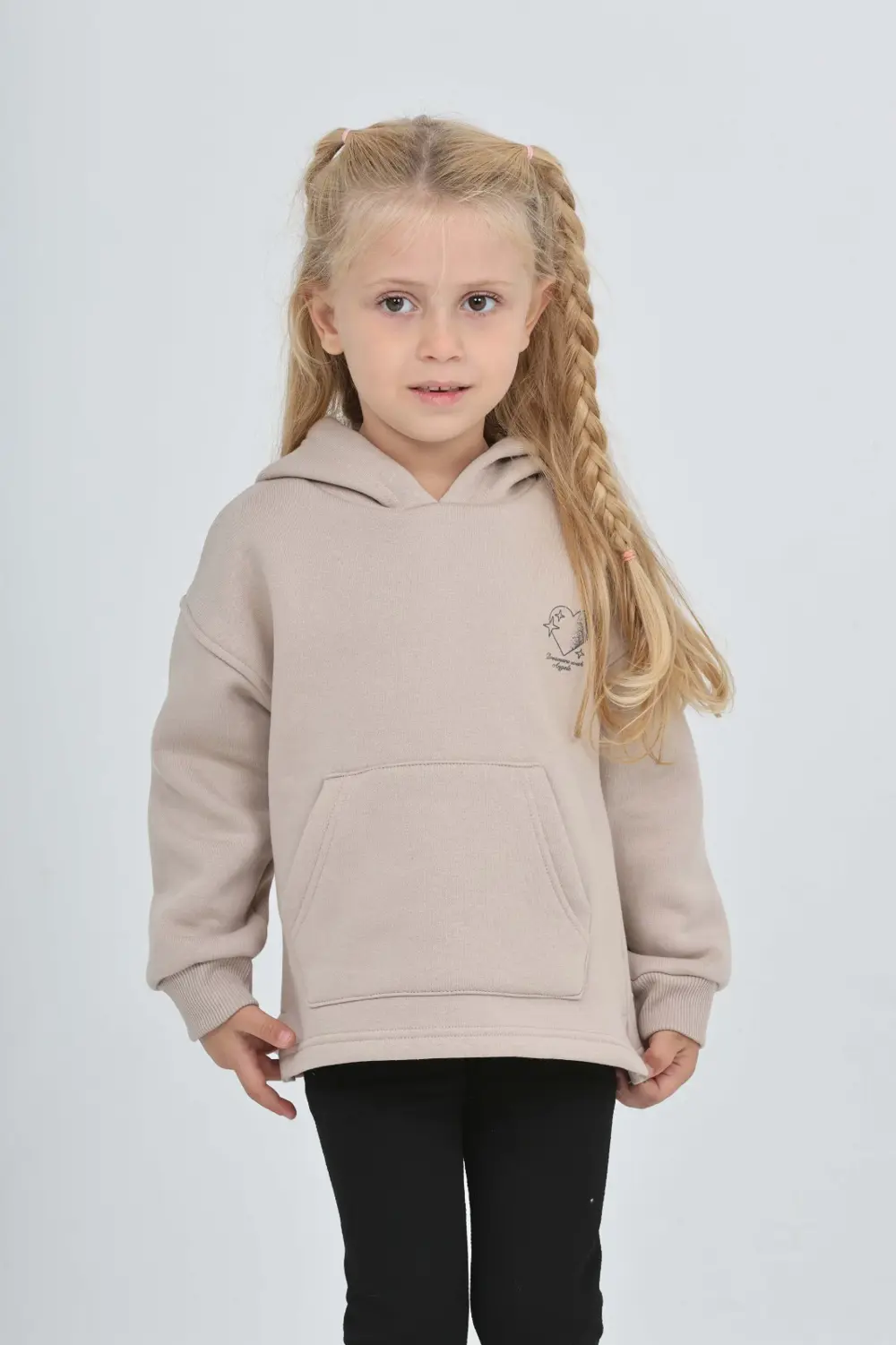 Toontoy Kız Çocuk Kalp Baskılı Sweatshırt
