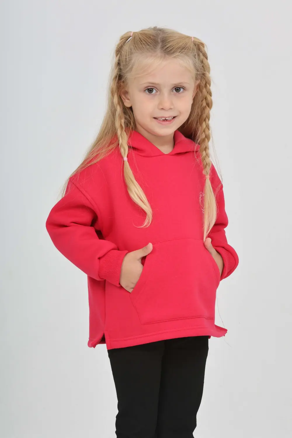 Toontoy Kız Çocuk Kalp Baskılı Sweatshırt