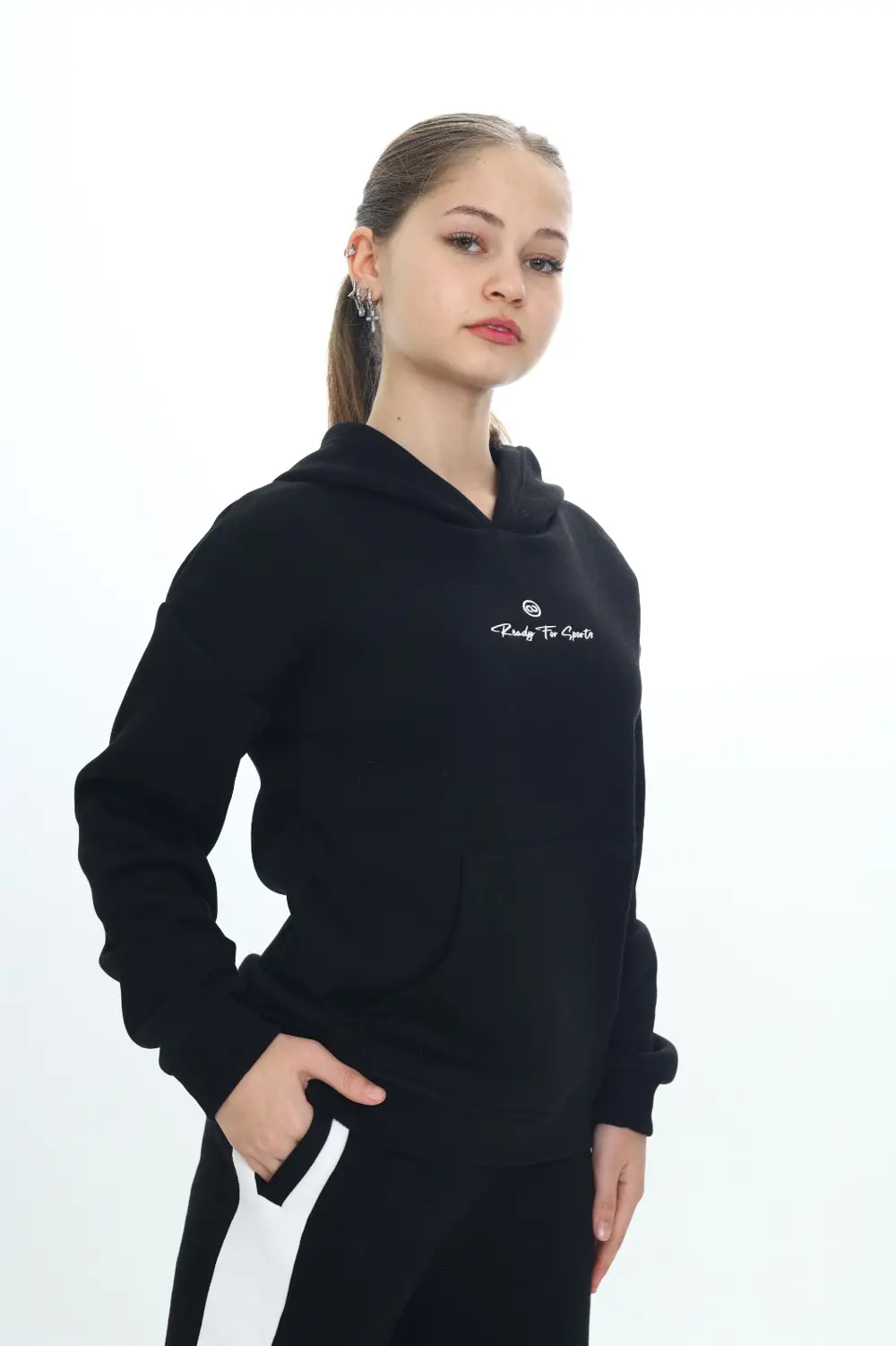 Toontoy Kız Çocuk Kapüşonlu Eşofman Takım
