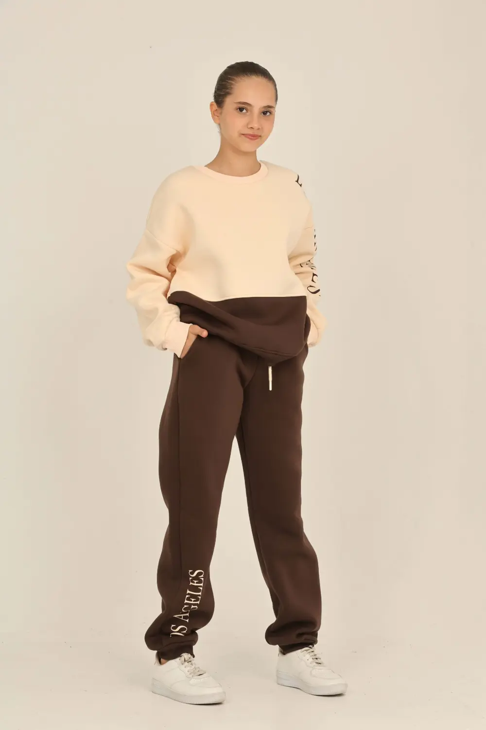 Toontoy Kız Çocuk Los Angeles Baskılı Eşofman Takım