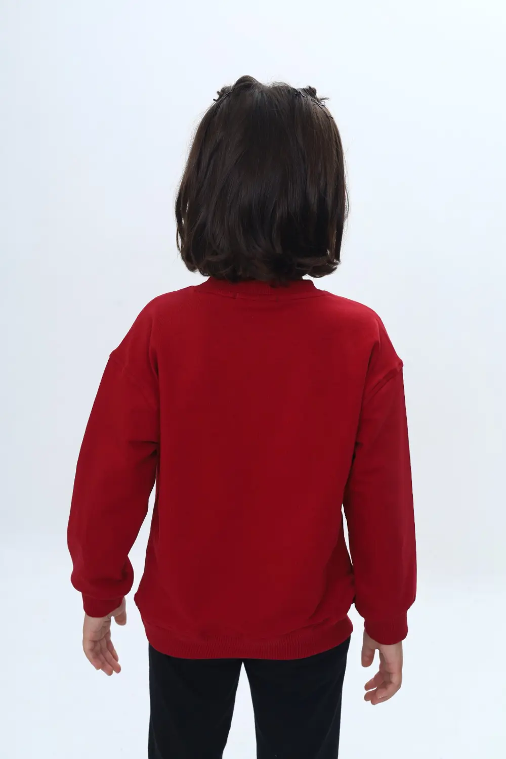 Toontoy Kız Çocuk Mini Kalp Baskılı Sweatshirt