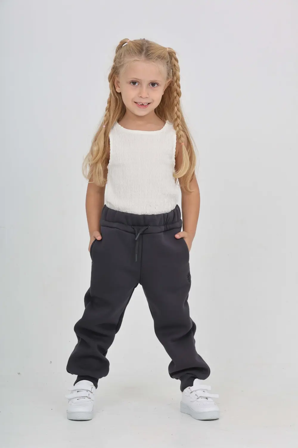 Toontoy Kız Çocuk Nakış Detaylı Eşofman Alt