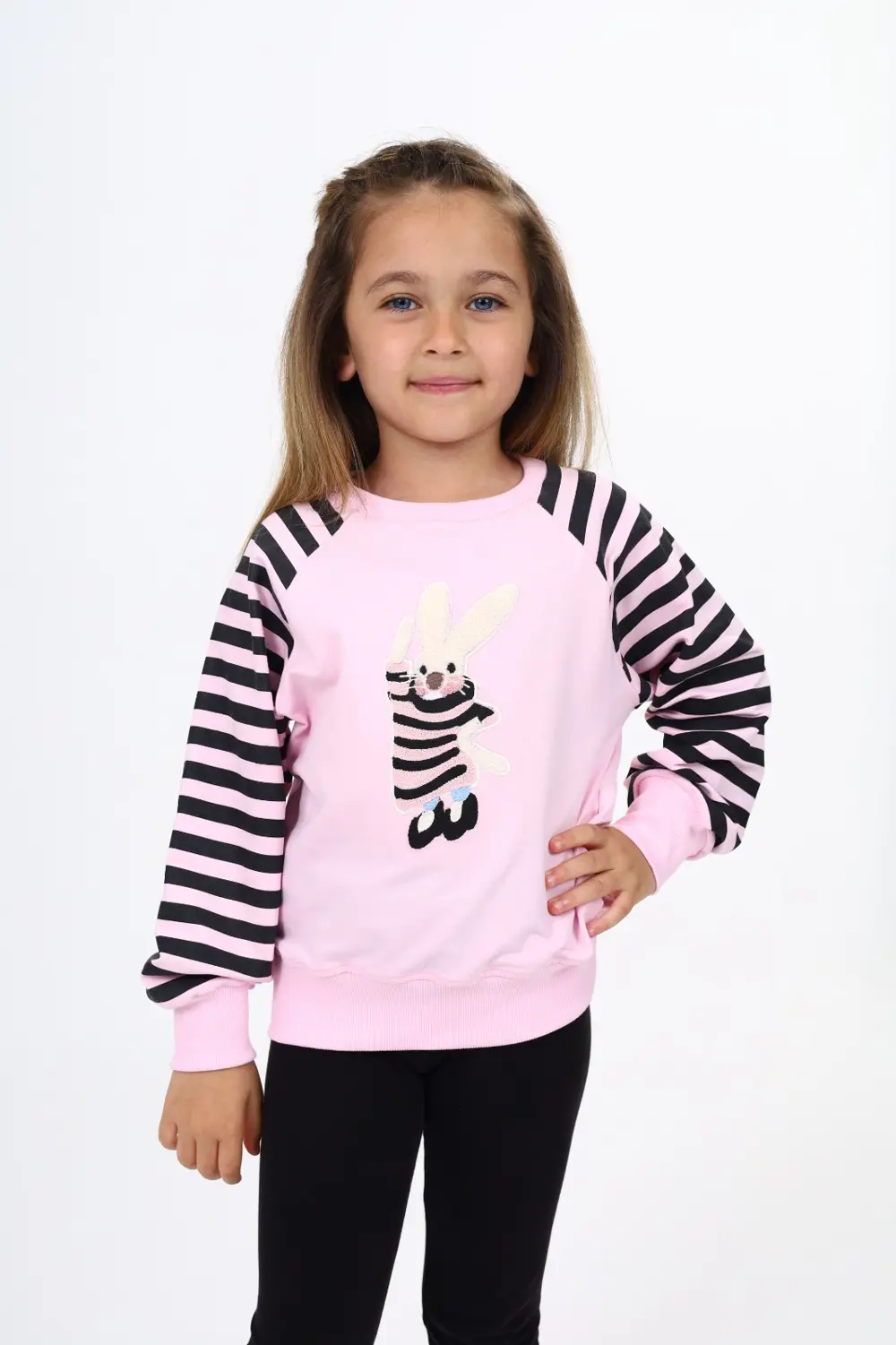 Toontoy Kız Çocuk Nakışlı Sweatshirt