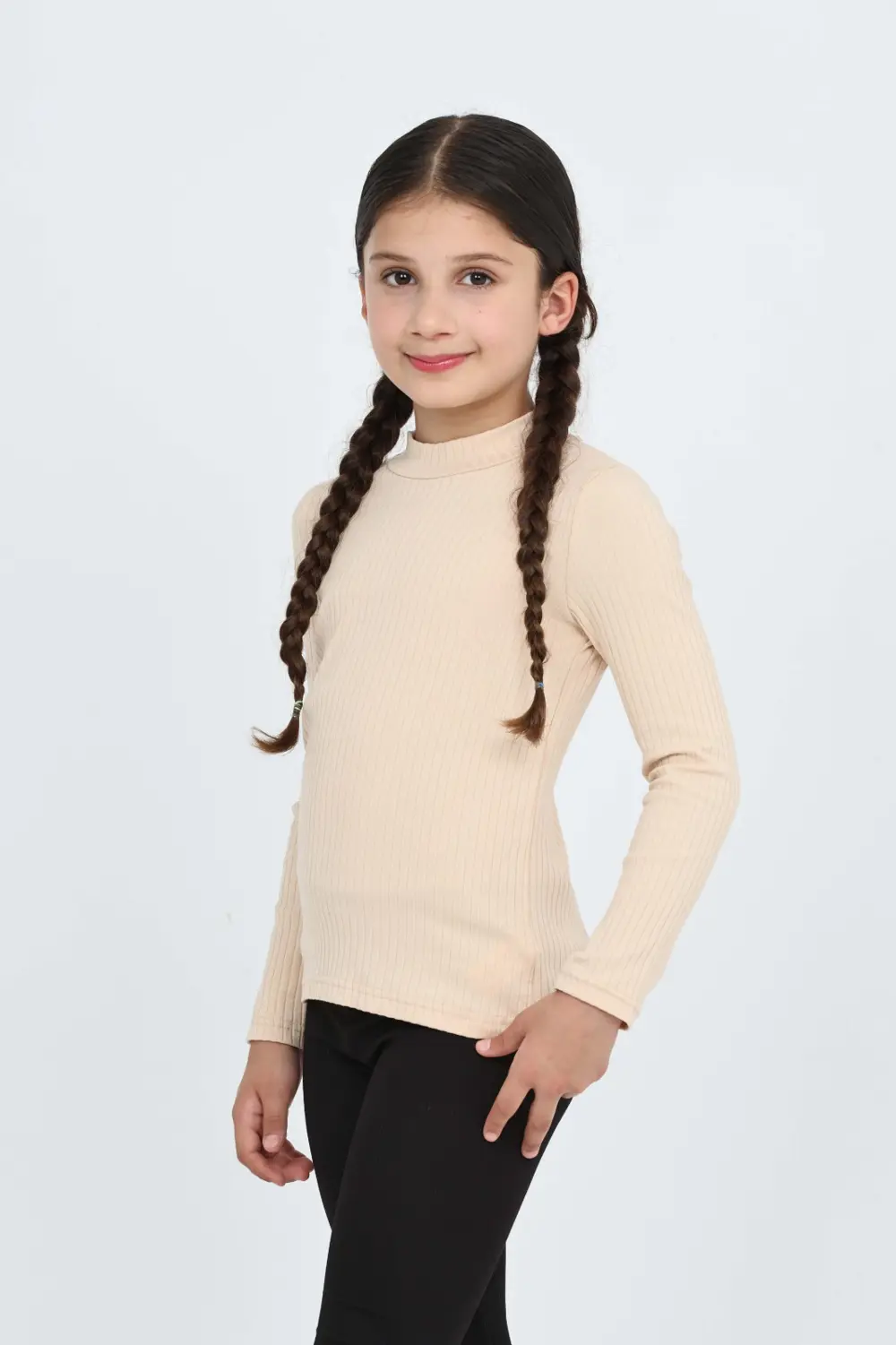 Toontoy Kız Çocuk Okul Balıkçı Yaka Tişört