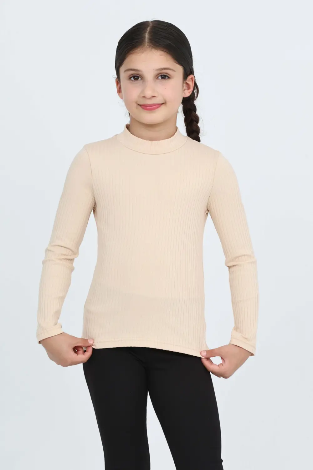 Toontoy Kız Çocuk Okul Balıkçı Yaka Tişört