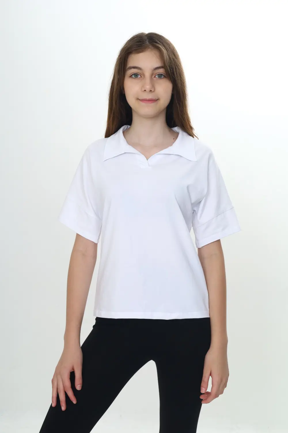 Toontoy Kız Çocuk Okul Polo Yaka Tişört