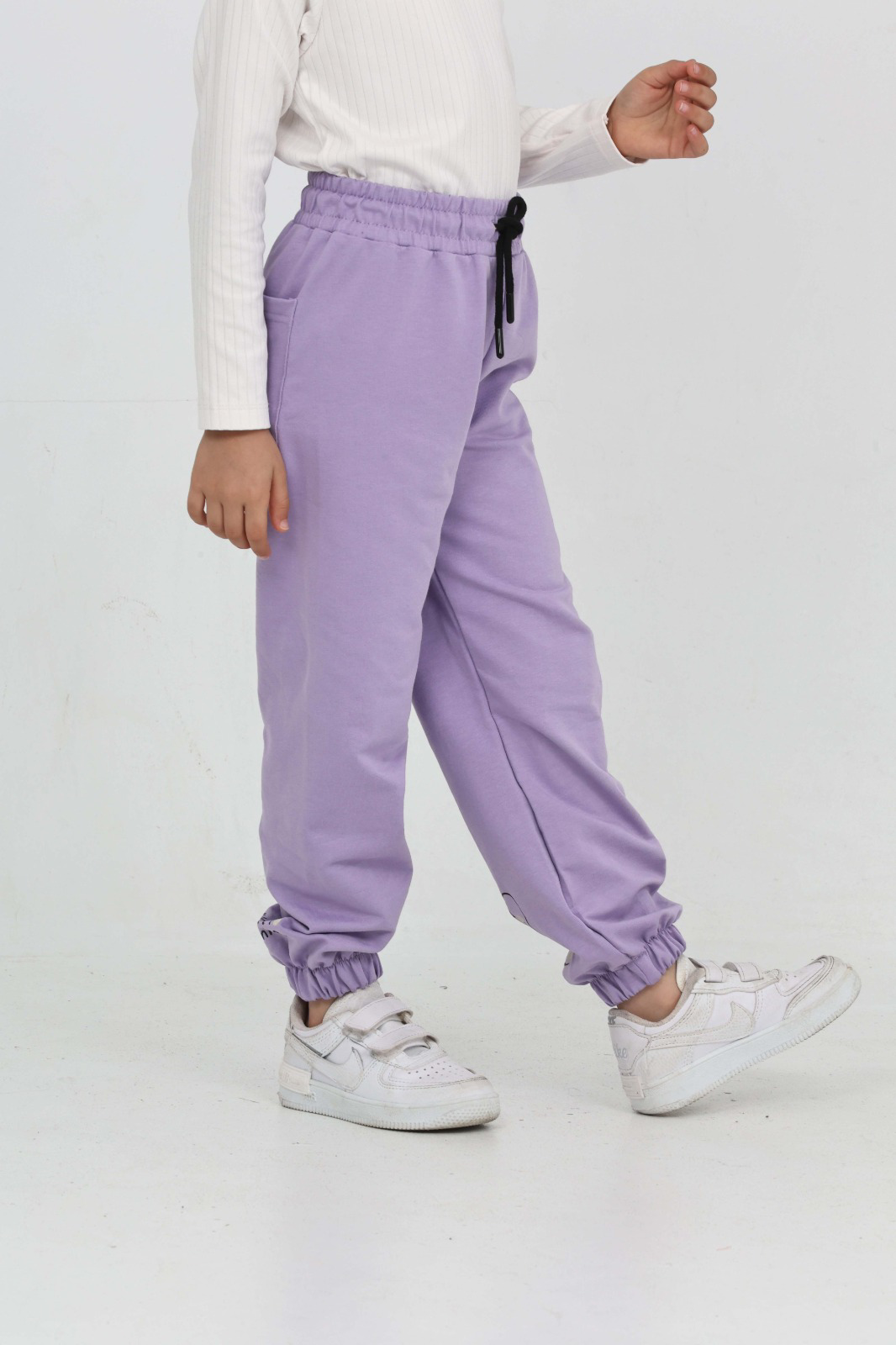 Toontoy Kız Çocuk Paça Ayı Baskılı Eşofman Alt