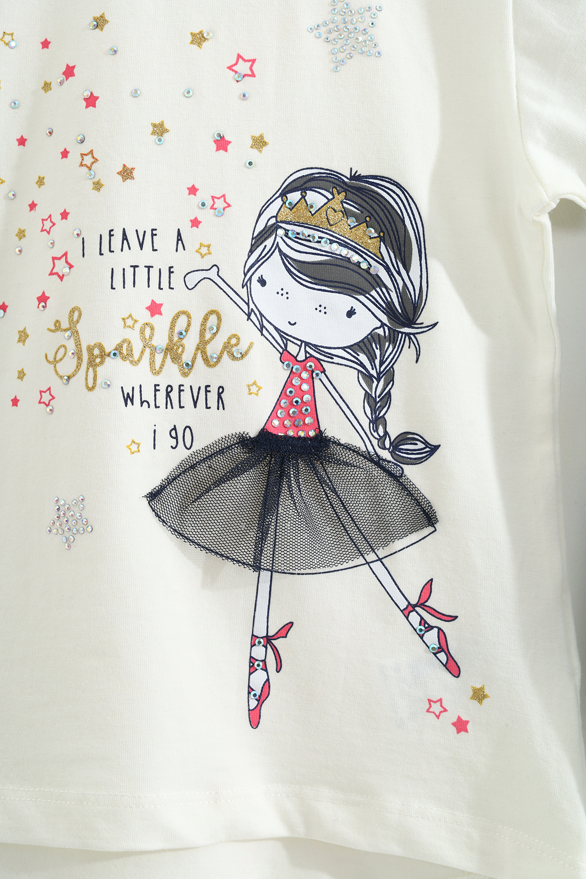 Toontoy  Kız Çocuk Pale Danslı Kız Baskılı Kaprili Takım