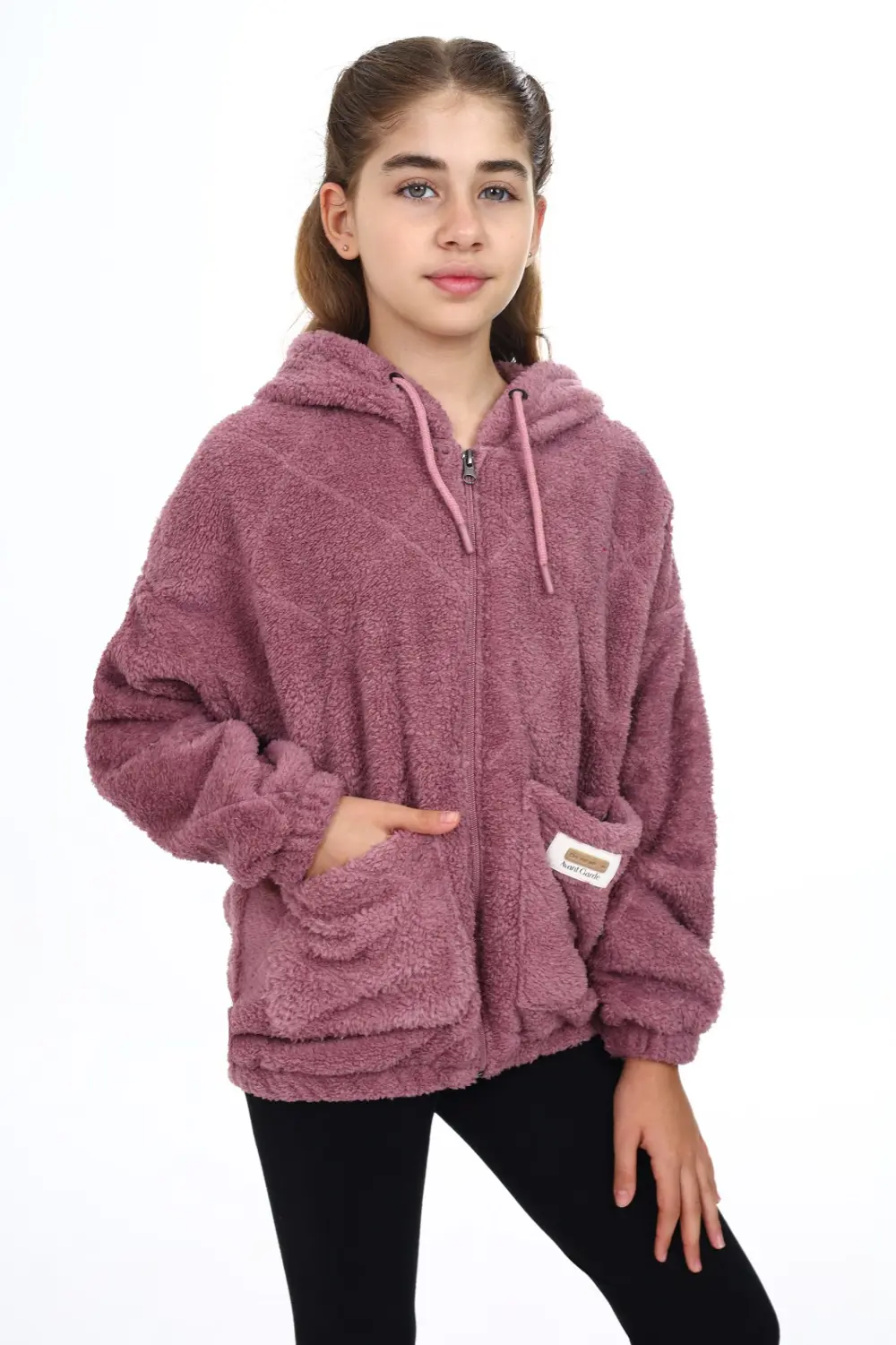 Toontoy Kız Çocuk Peluş Hırka