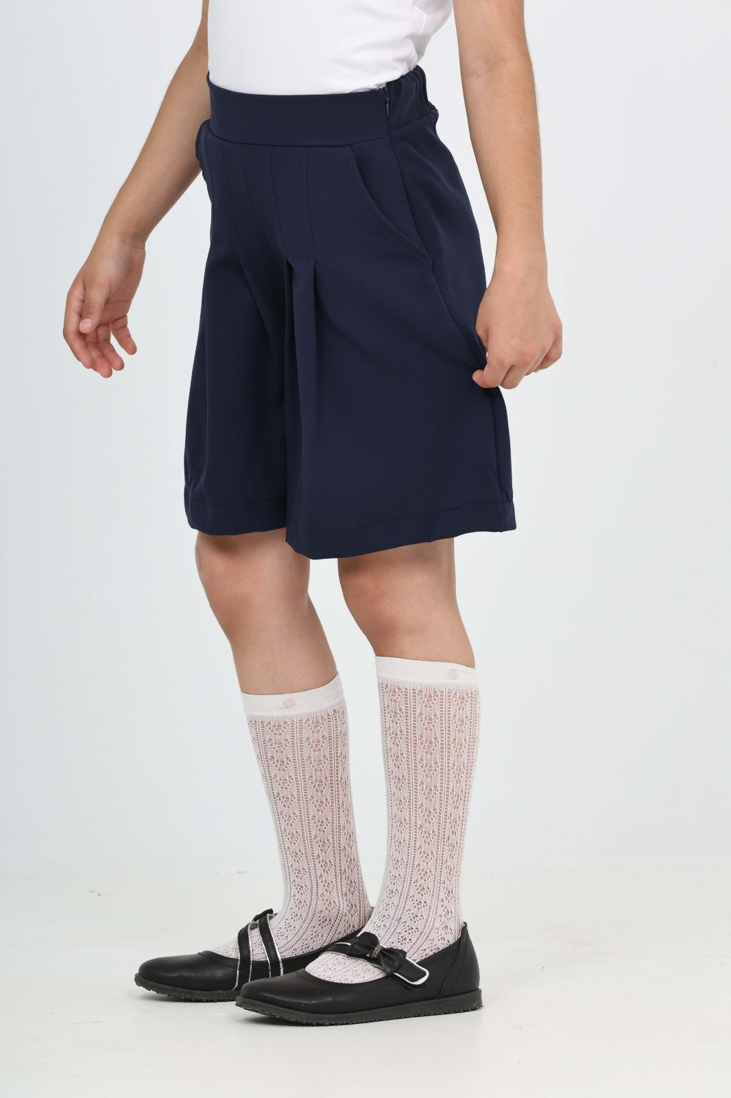 Toontoy Kız Çocuk Pileli Okul Şort