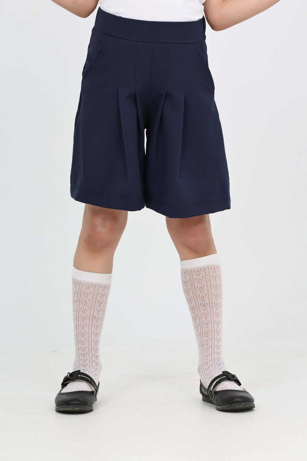 Toontoy Kız Çocuk Pileli Okul Şort