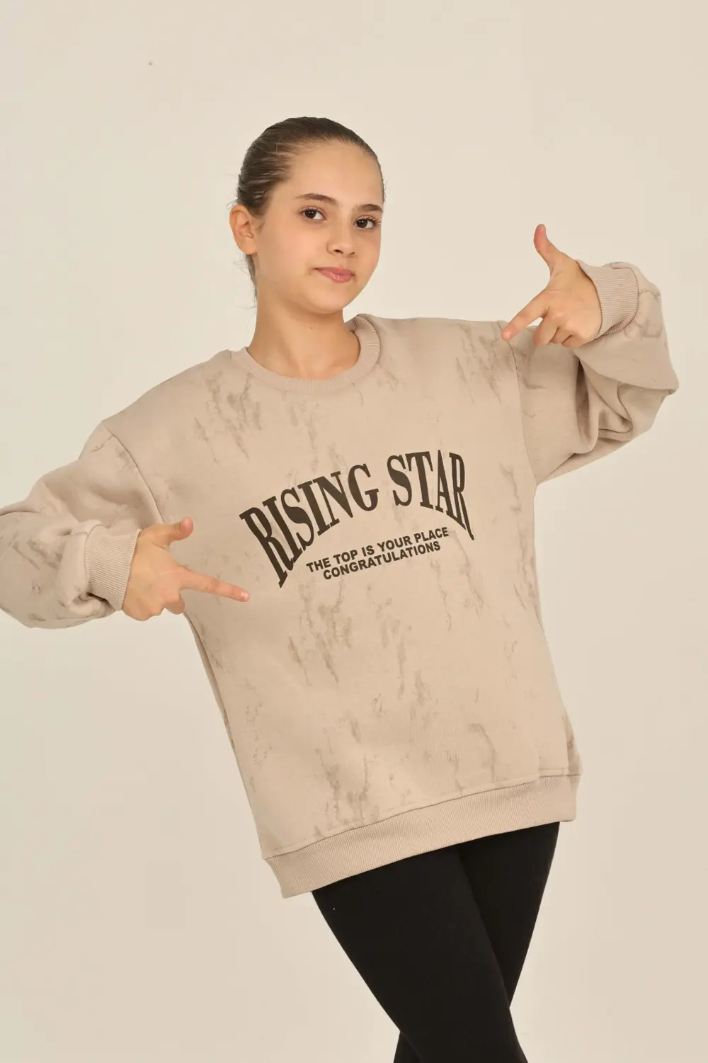 Toontoy Kız Çocuk Rısıng Star Baskılı Sweatshirt
