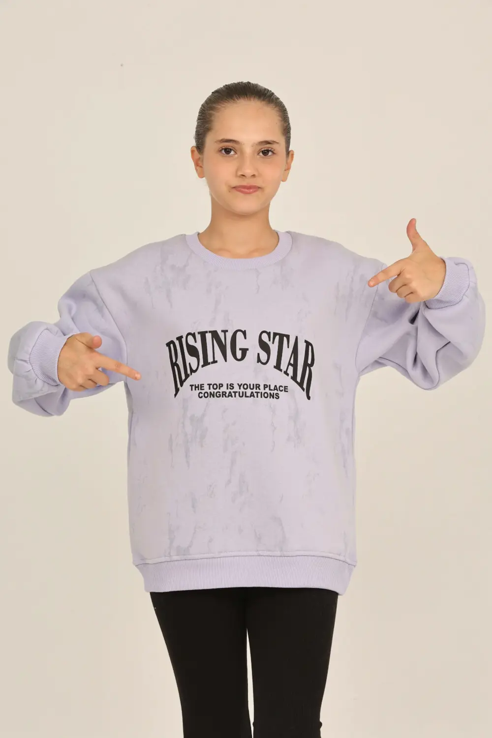 Toontoy Kız Çocuk Rısıng Star Baskılı Sweatshirt