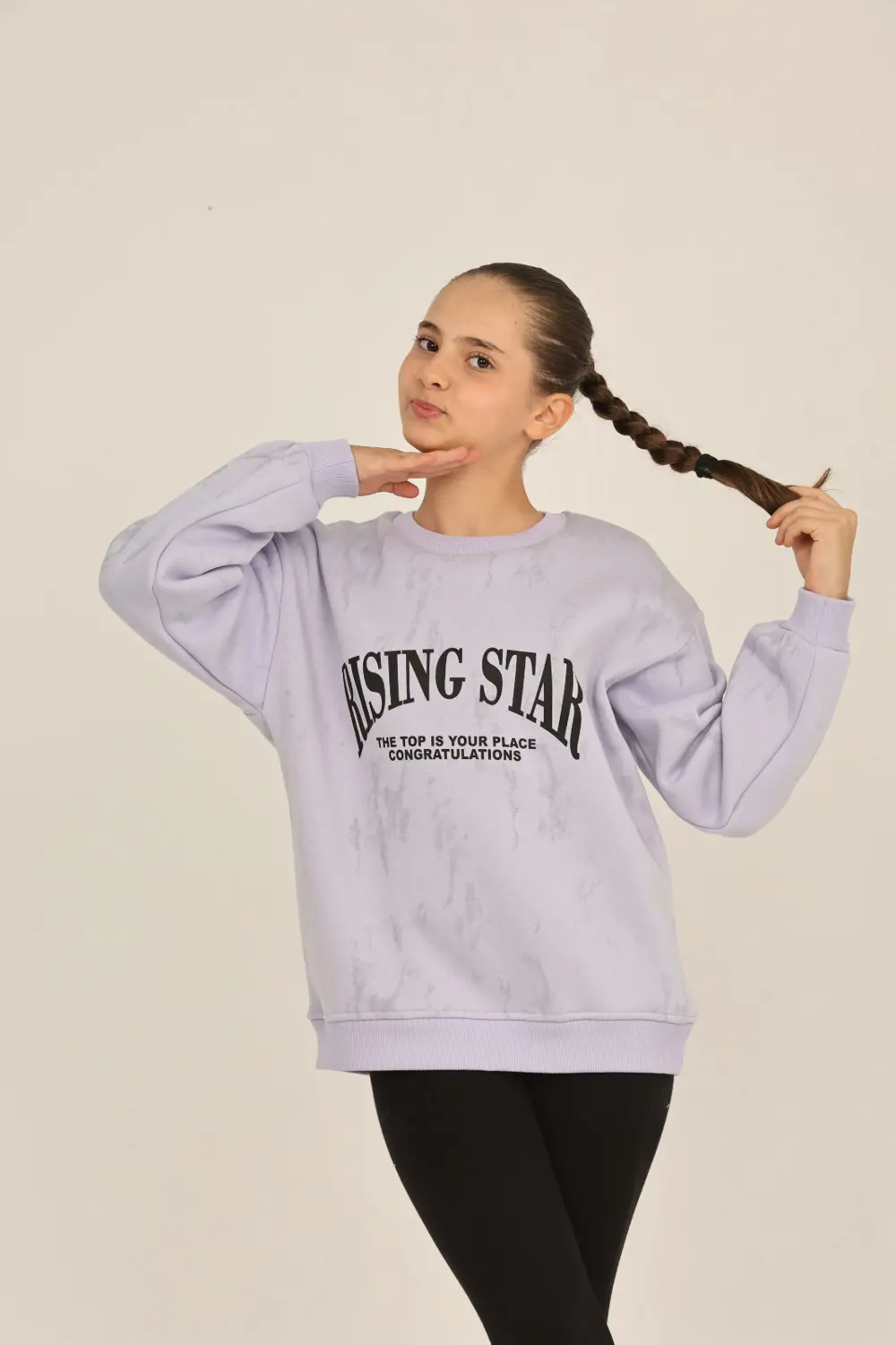 Toontoy Kız Çocuk Rısıng Star Baskılı Sweatshirt