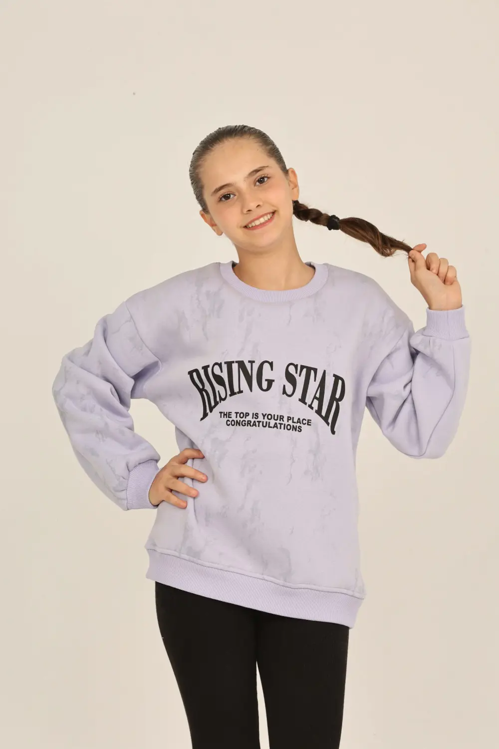 Toontoy Kız Çocuk Rısıng Star Baskılı Sweatshirt