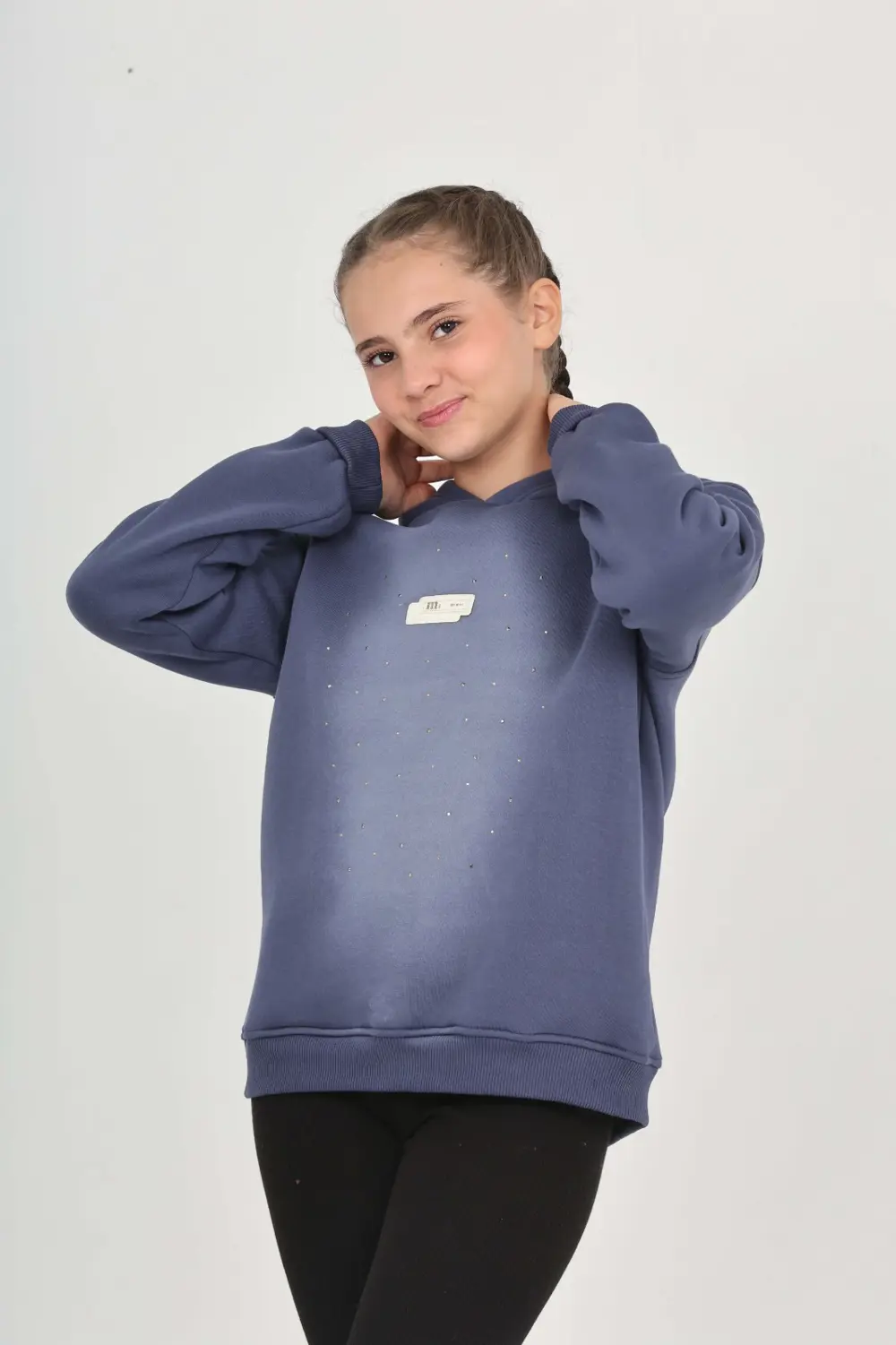 Toontoy Kız Çocuk Taş Dizaynlı Sweatshırt