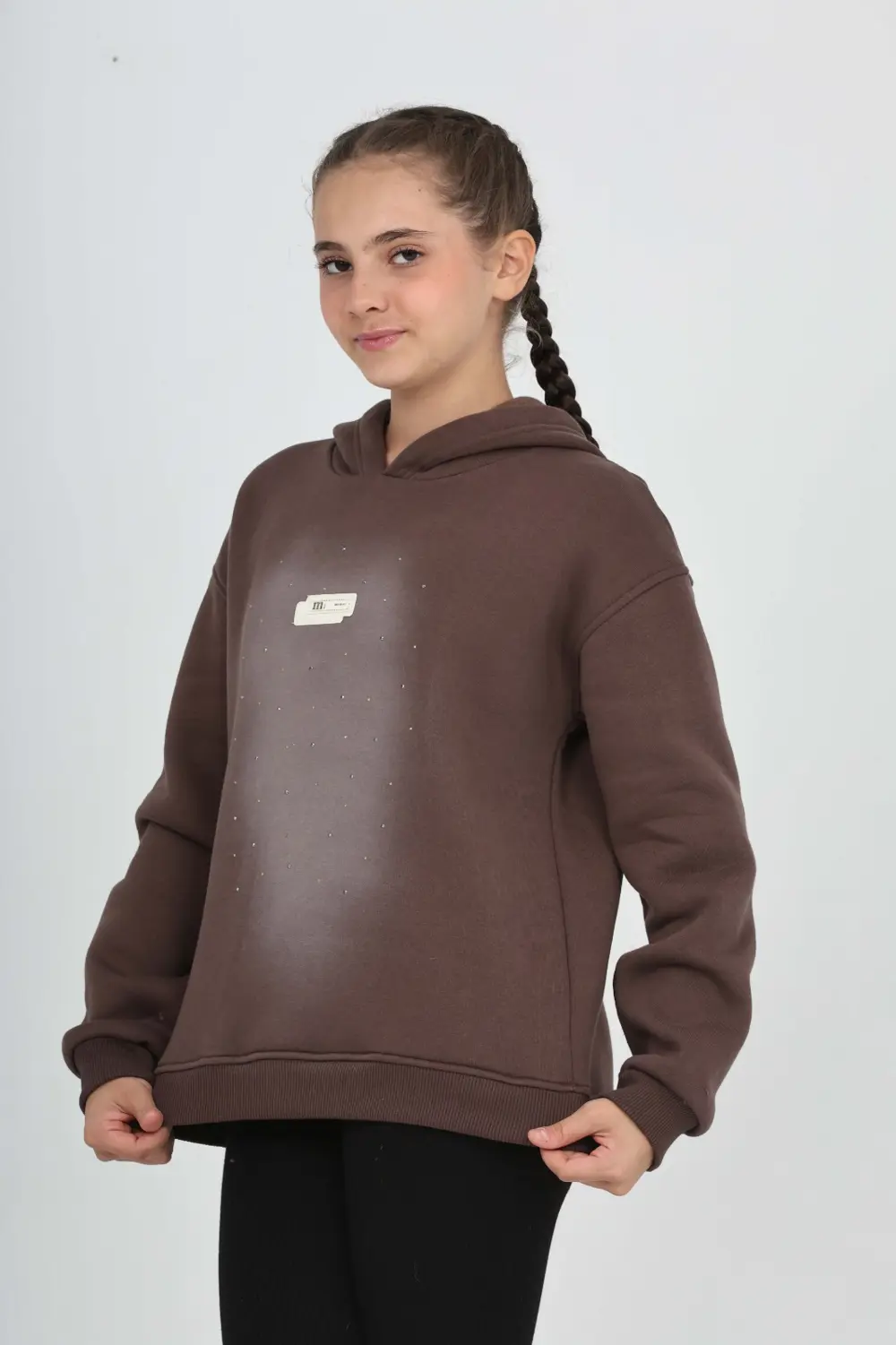 Toontoy Kız Çocuk Taş Dizaynlı Sweatshırt