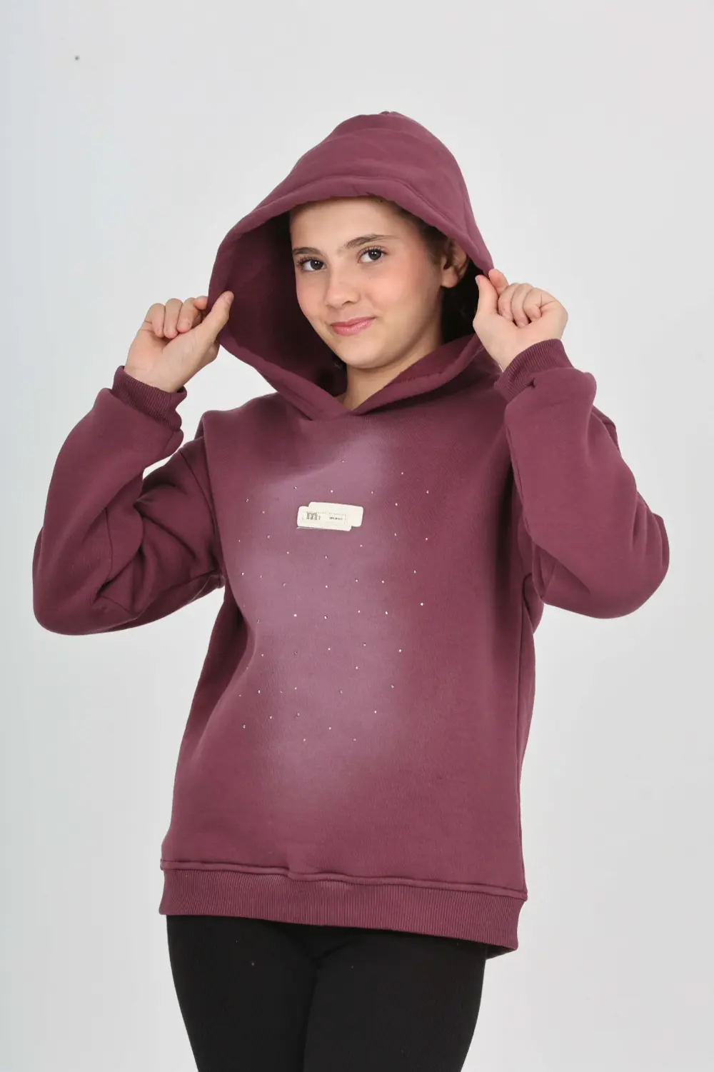 Toontoy Kız Çocuk Taş Dizaynlı Sweatshırt