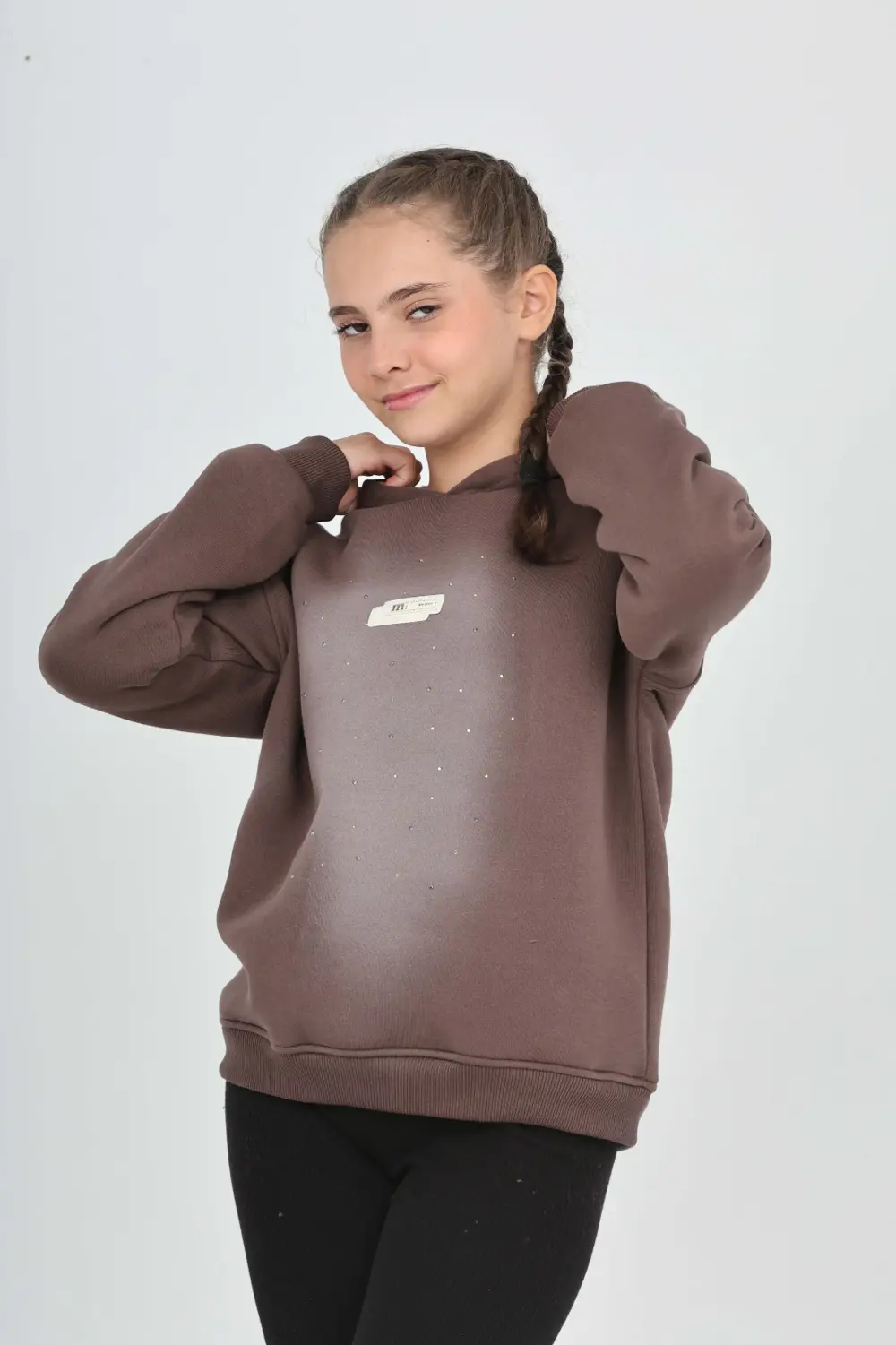 Toontoy Kız Çocuk Taş Dizaynlı Sweatshırt