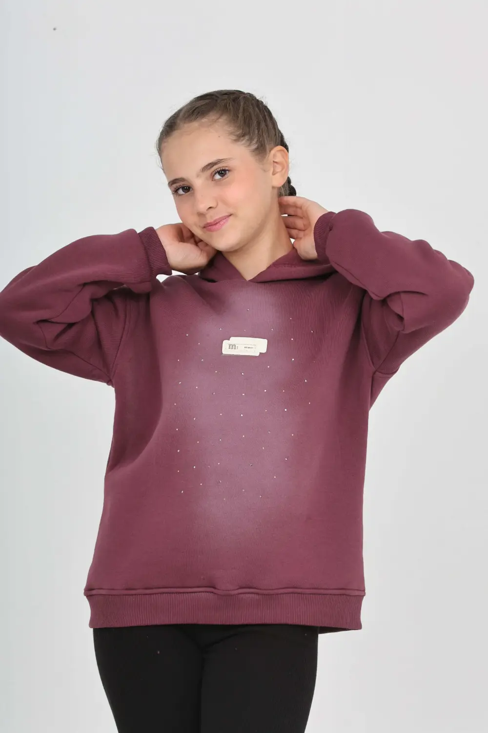 Toontoy Kız Çocuk Taş Dizaynlı Sweatshırt