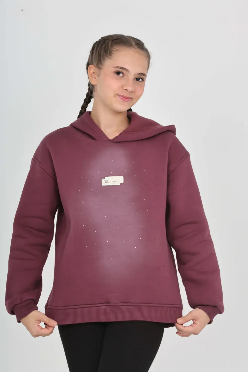 Toontoy Kız Çocuk Taş Dizaynlı Sweatshırt