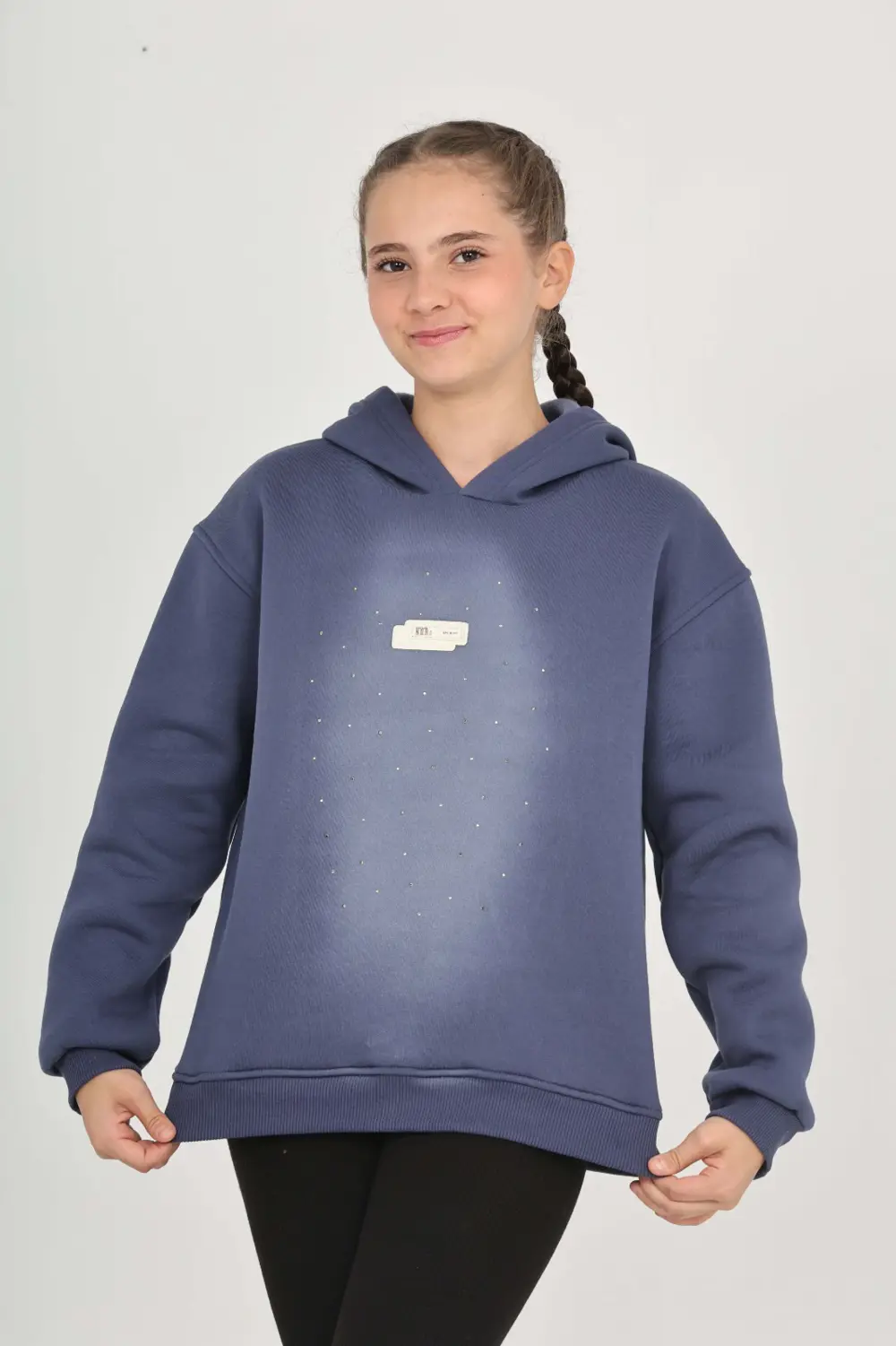Toontoy Kız Çocuk Taş Dizaynlı Sweatshırt