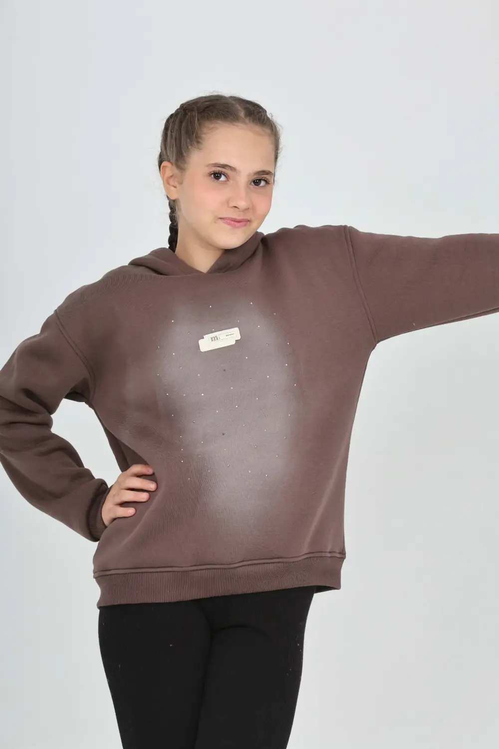 Toontoy Kız Çocuk Taş Dizaynlı Sweatshırt